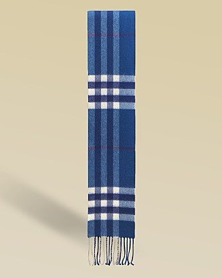 Burberry Skinny Giant Check Cashmere Scarf/Muffler