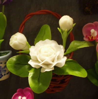Clay flower CL0024