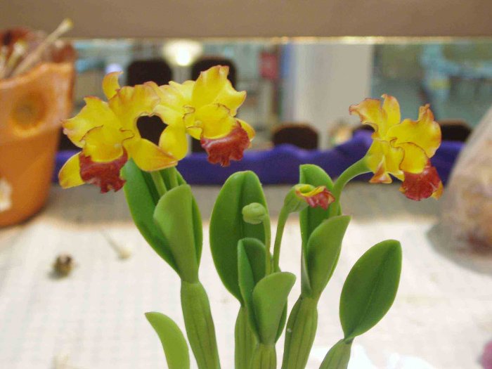 clay flower CL0022