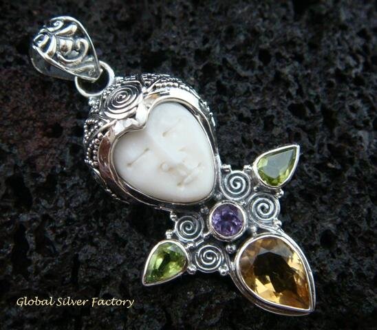 925 Silver Cross Design Goddess Pendant GDP-934-PS