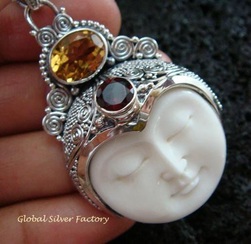 Sterling Silver & Mixed Gems Goddess Pendant GDP-995-PS