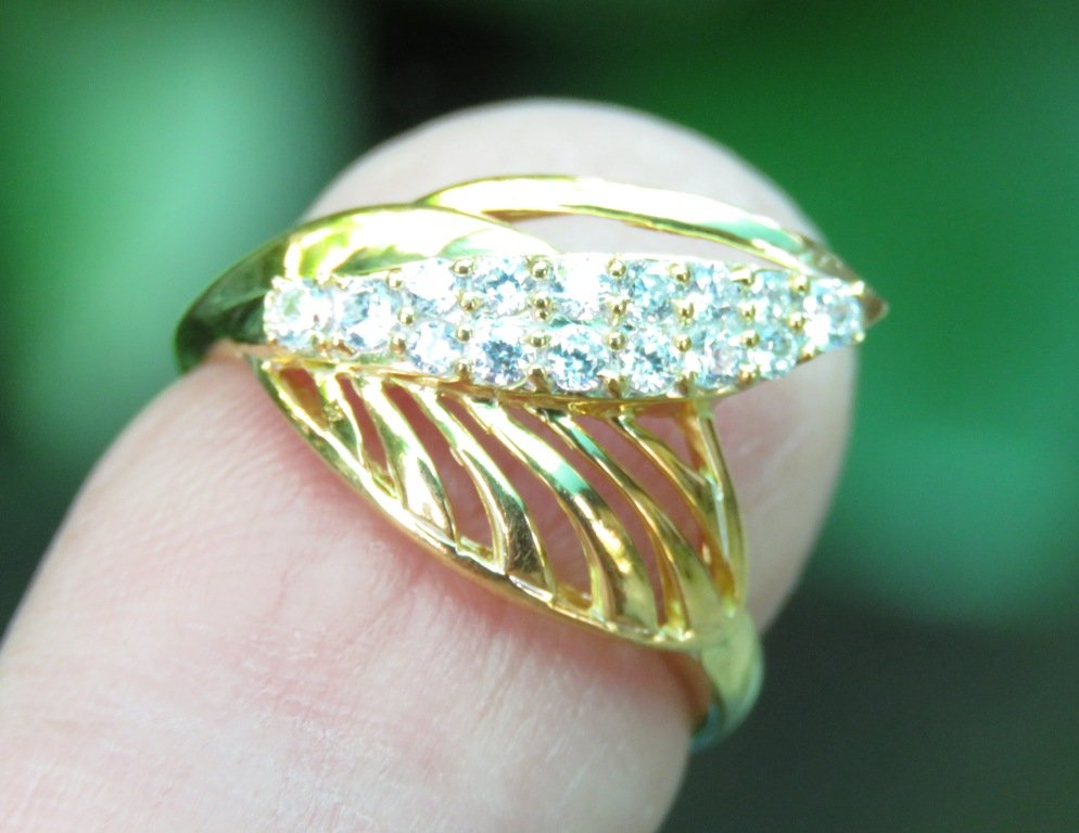 18k Gold and Zirconia Women's Ring GPR-150