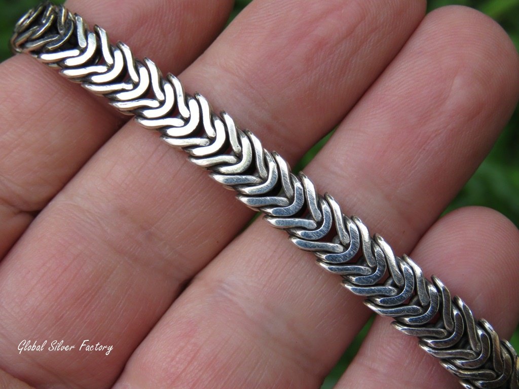 Solid Silver Unisex Bracelet MJ-138