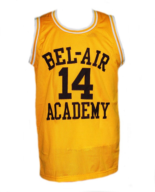WILL SMITH #14 THE FRESH PRINCE OF BEL-AIR BASKETBALL JERSEY YELLOW - ANY SIZE