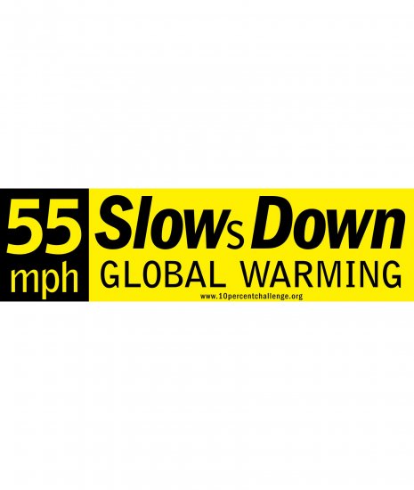55mph bumper sticker