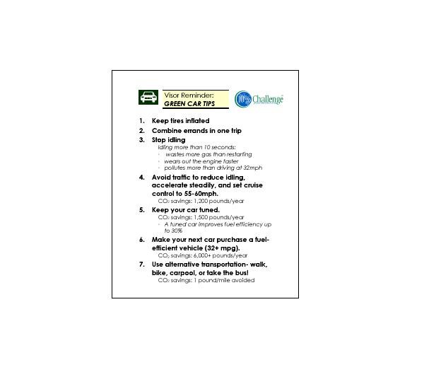Tip card (driving)
