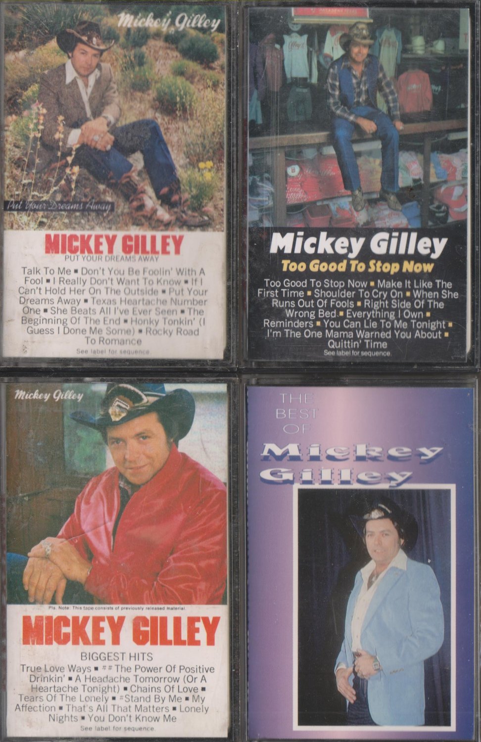 Mickey Gilley Cassette Lot (3.99)