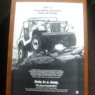 Jeep CJ Vintage Magazine Advertisement