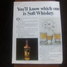Vintage Collectible Magazine Ad CALVERT Soft Whiskey