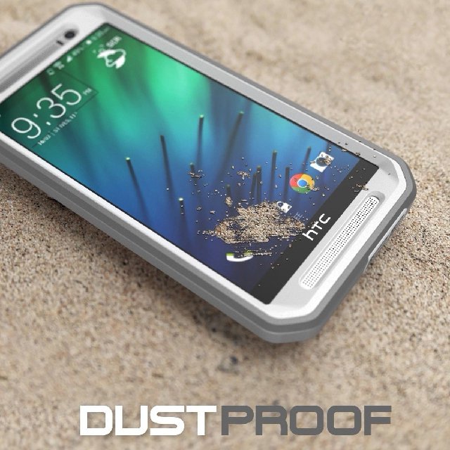 LVKE Waterproof Shock proof Dirt proof Hybrid Case Cover For HTC ONE M8 (White)