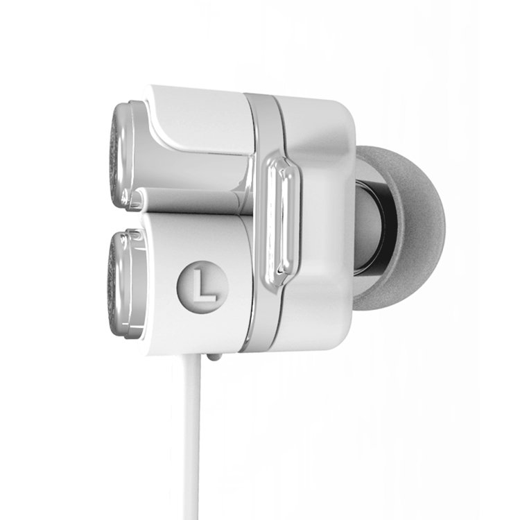 MOE SS01 (WHITE) DUAL DYNAMIC DRIVER IN EAR EARPHONE & HEADPHONE