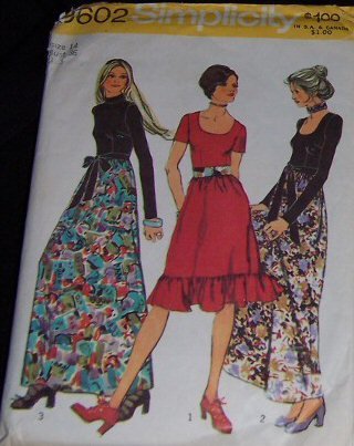 Simplicity 9602 published 1971, Vintage Sewing Pattern