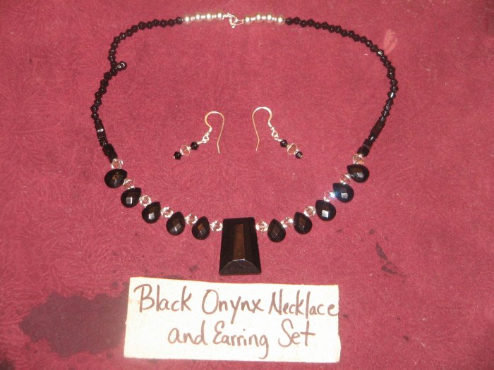 Black Onyx and Crystals