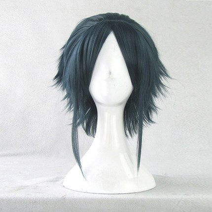 Anime MAGI Hakuryuu Ren Cosplay Wig 35CM Dark Green Black Short Hair Halloween Wigs Free Wig Cap
