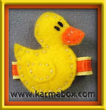 Felt Fuzzies Yellow Duck Felt Hair Clip