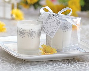 Scented Frosted Glass Votive - Daisy