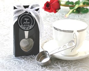 "Scoop of Love" Heart Coffee Scoop in Elegant Gift Box Wedding Favors