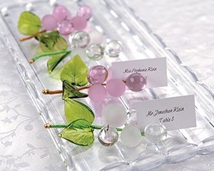 'Allure' Glass Grapes Placecard Holders - Set of 4