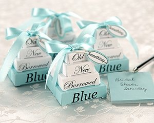 Something Old, New, Borrowed, and Blue Notes Set Wedding Favors
