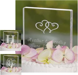 Personalized Acrylic Square Cake Top