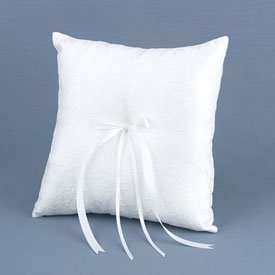 Floral Lace Pillow - White or Ivory
