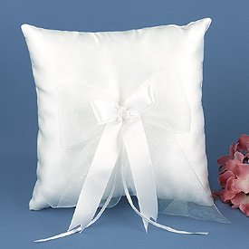 Chiffon and Satin Bow Pillow