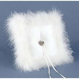 "Winter Dazzle" Ring Pillow with Heart Charm