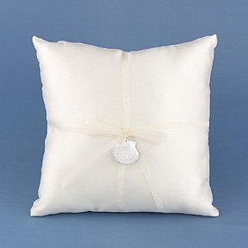 "Seaside Jewels" Wedding Rings Ceremony Pillow
