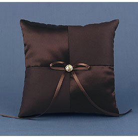 "Mocha Dream" Wedding Rings Ceremony Pillow