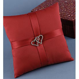 "With All My Heart" Pillow - Choose color Claret or White