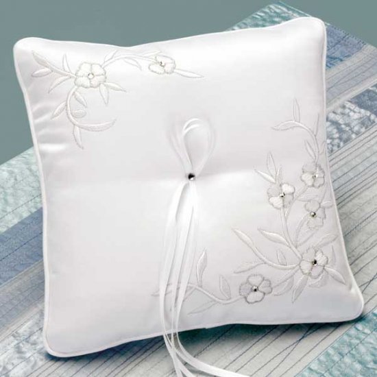 Vintage Sparkle Ring Pillow with Swarovski crystals