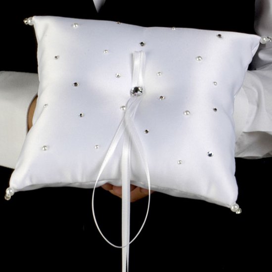Starlight Ring Pillow with Swarovski crystals