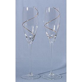 Gold or Silver Swirl Flutes