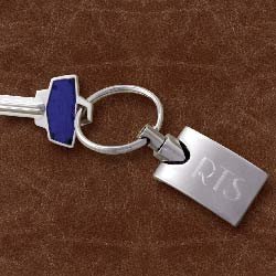 Personalized Silver Engraved Keyring - Groomsmen Gift