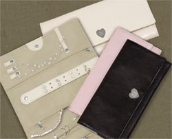 Personalized Jewelry Travel Envelope with Engraved Heart - Bridesmaid Gift