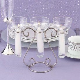 Triple Candle Centerpiece Table Wedding Decorations