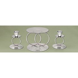 Wedding Rings Unity Candle Stands - Gold or Silver