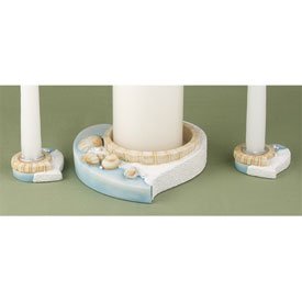 "Seaside Jewels" Beach Theme Wedding Unity Candle Holders