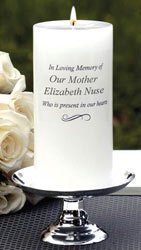 Personalized Wedding Memorial Candle and Stand