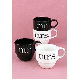 "Together at Last" Mr & Mrs Coffee Mugs - Wedding Honeymoon Gift