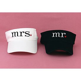 "Together at Last" Mr & Mrs Visors - Wedding Honeymoon Gift