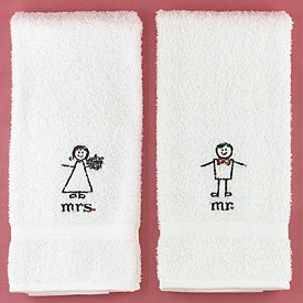 "Together At Last" Mr. And Mrs. Hand Towels