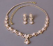 Gorgeous in Gold Necklace and Earrings Set