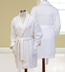 Personalized Terry Cloth Spa Embroidered Robe - Monogram Gift