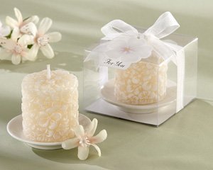 Set of 4 Plumeria Floral-Scented Candle - Wedding Favors
