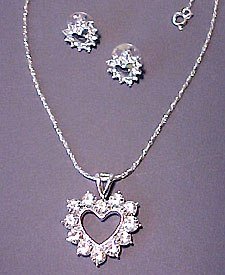 Be My Valentine Necklace and Earrings Set