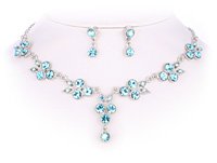 Blue ot Clear Crystal Necklace Set