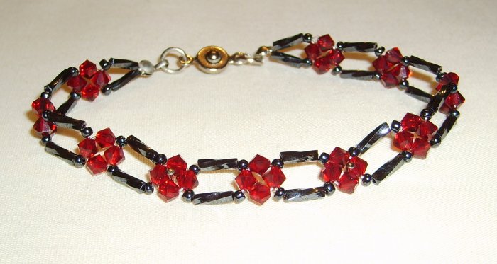 crystal flowers bracelet
