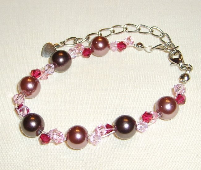 pearls & crystals bracelet