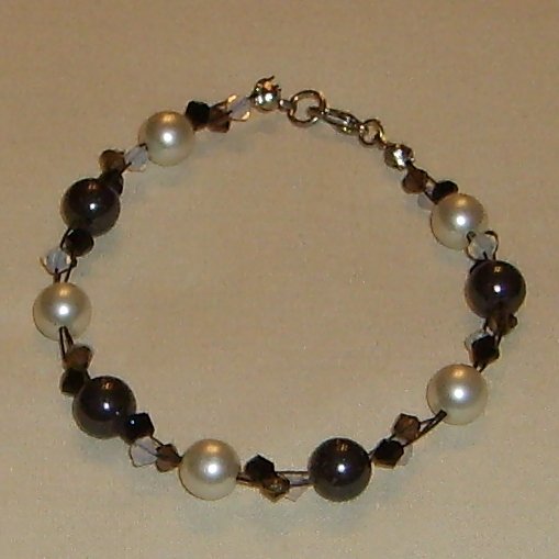 elegant black and white bracelet